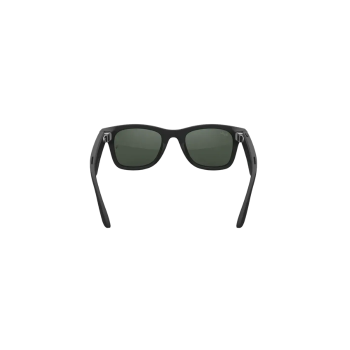 Ray Ban Meta Wayfarer Matte Black Frame Transition Clear/Green Lenses