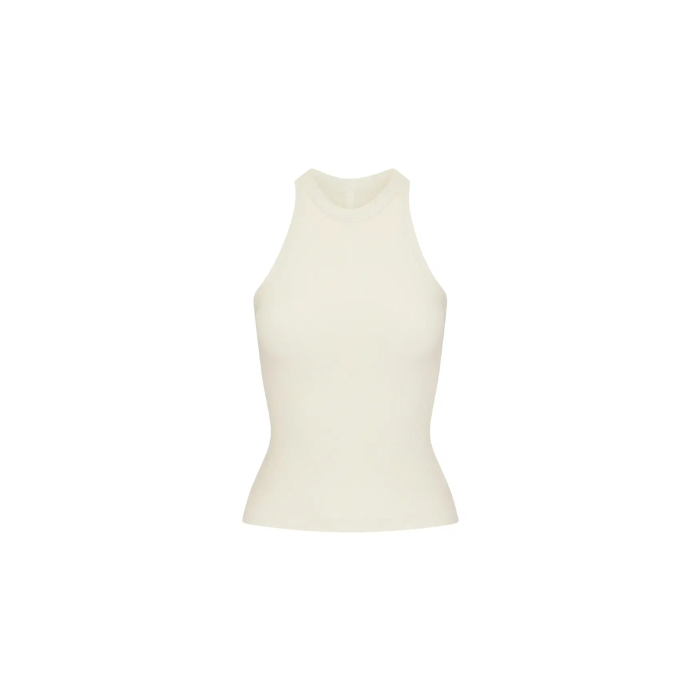 Skims Soft Lounge High Neck Tank Bone
