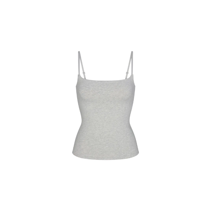 Skims Cotton Jersey Cami Light Heather Grey