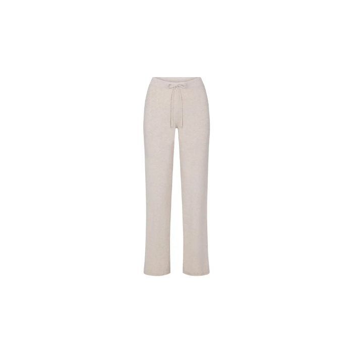 Skims Cotton Jersey Straight Leg Pant Heather Oatmeal