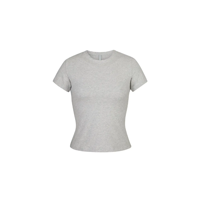 Skims Cotton Jersey T-shirt Light Heather Grey