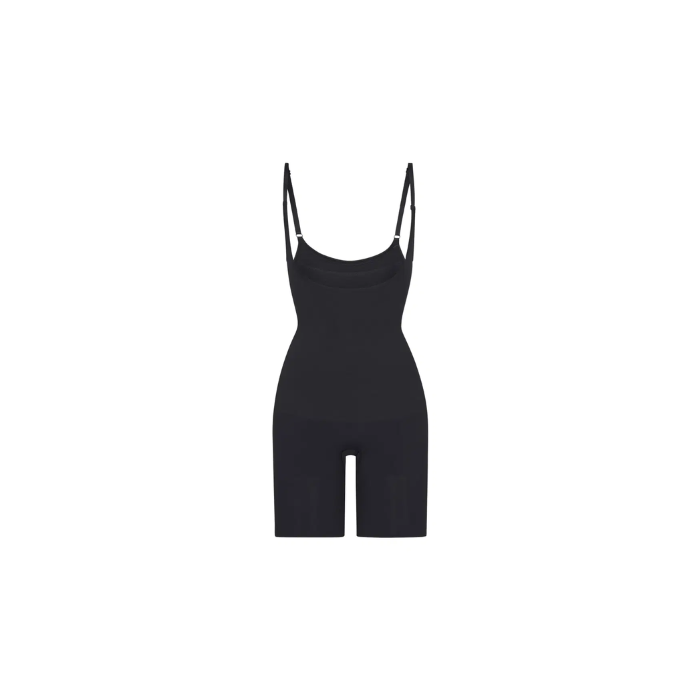 Skims Seamless Sculpt Open Bust Bodysuit Onyx