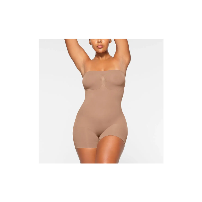 Skims Seamless Sculpt Strapless Shortie Bodysuit Sienna