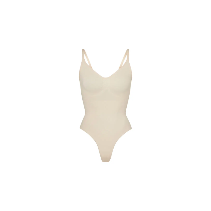 Skims Seamless Sculpt Thong Bodysuit Sand