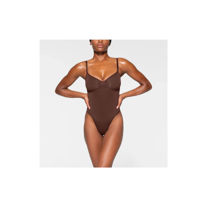 Skims Seamless Sculpt Thong Bodysuit Cocoa