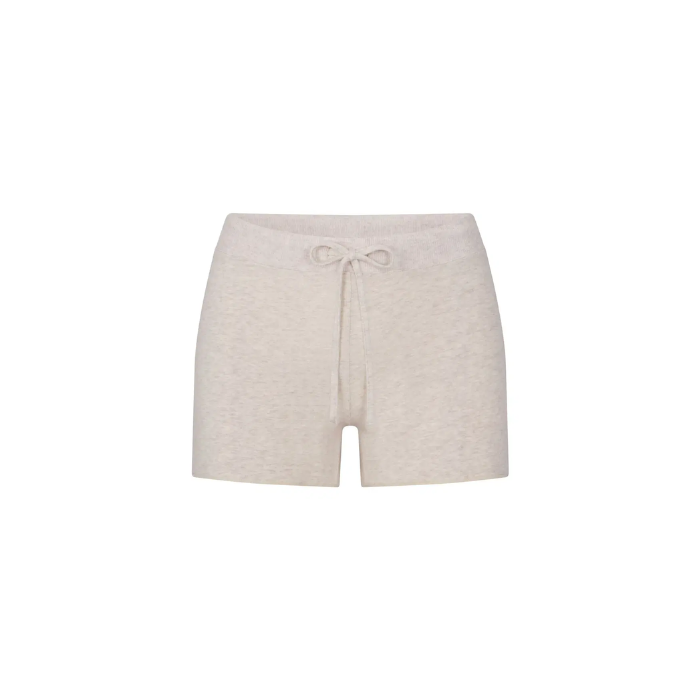 Skims Cotton Jersey Short Heather Oatmeal