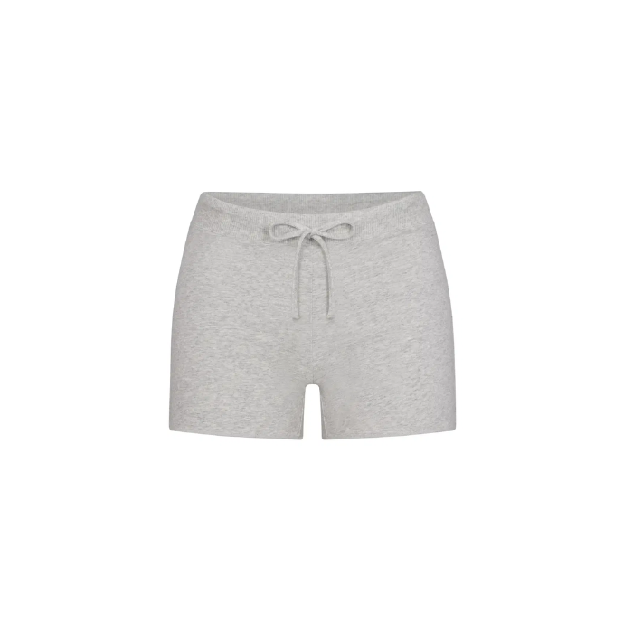 Skims Cotton Jersey Short Light Heather Grey