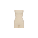 Skims Seamless Sculpt Strapless Shortie Bodysuit Sand