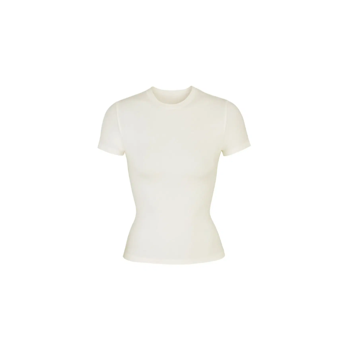 Skims Cotton Jersey T-shirt Bone