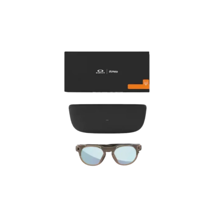 Meta x Oakley HSTN Glasses - Brown Smoke/Prizm Deep Water Polarised