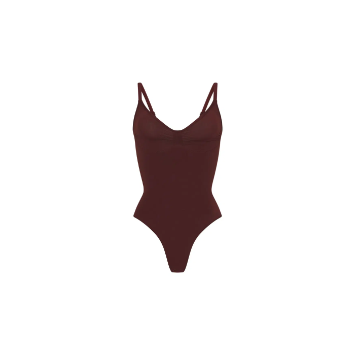 Skims Seamless Sculpt Thong Bodysuit Oxblood