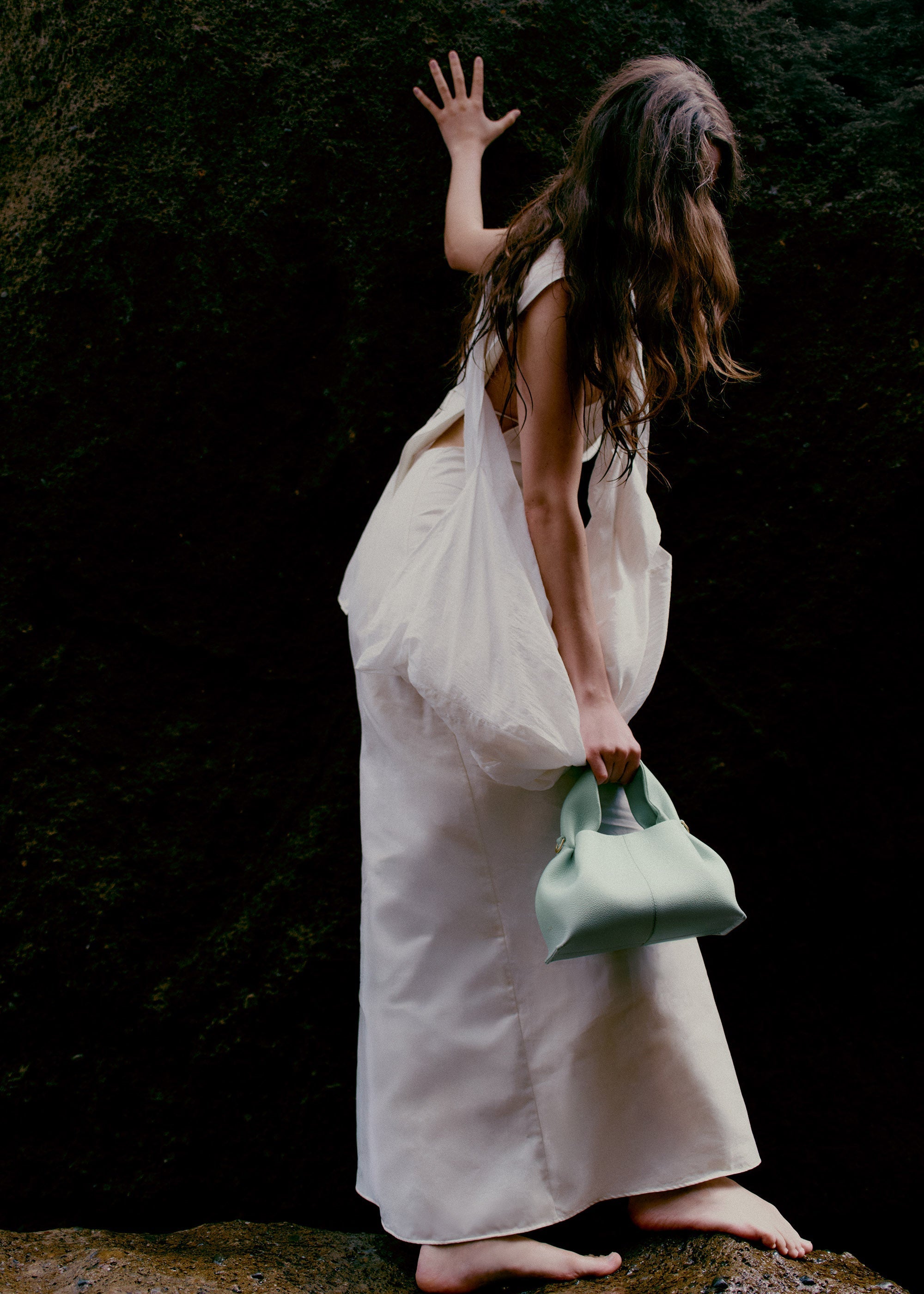 Polene Numero Neuf Mini Textured Sea Foam