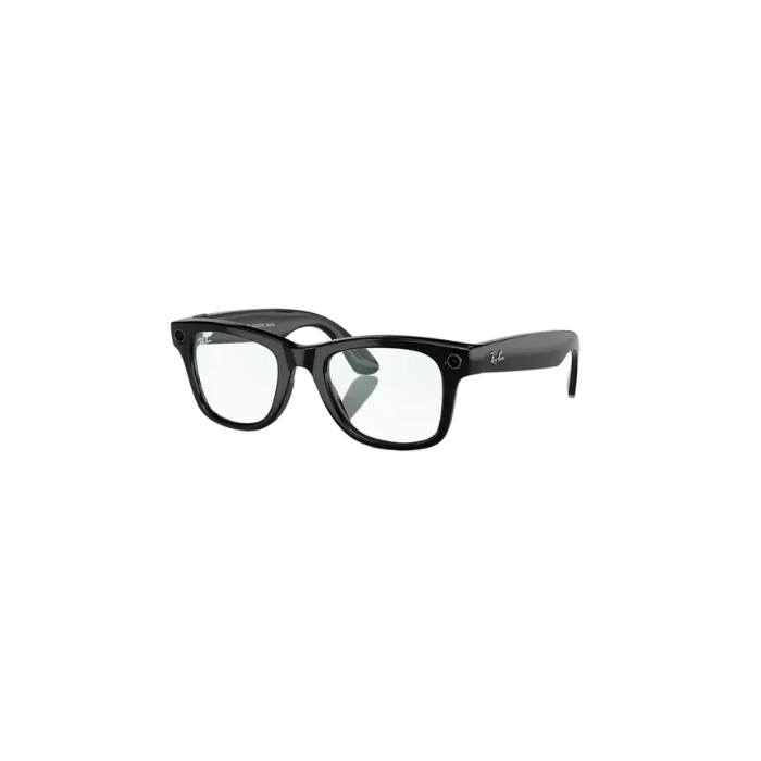 Ray Ban Meta Smart Glasses - Wayfarer Shiny Black Clear Lenses