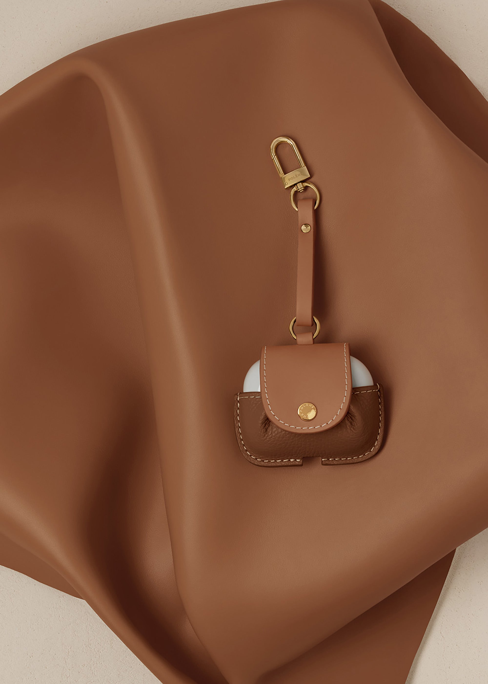 Polene Airpods case - Duo Camel