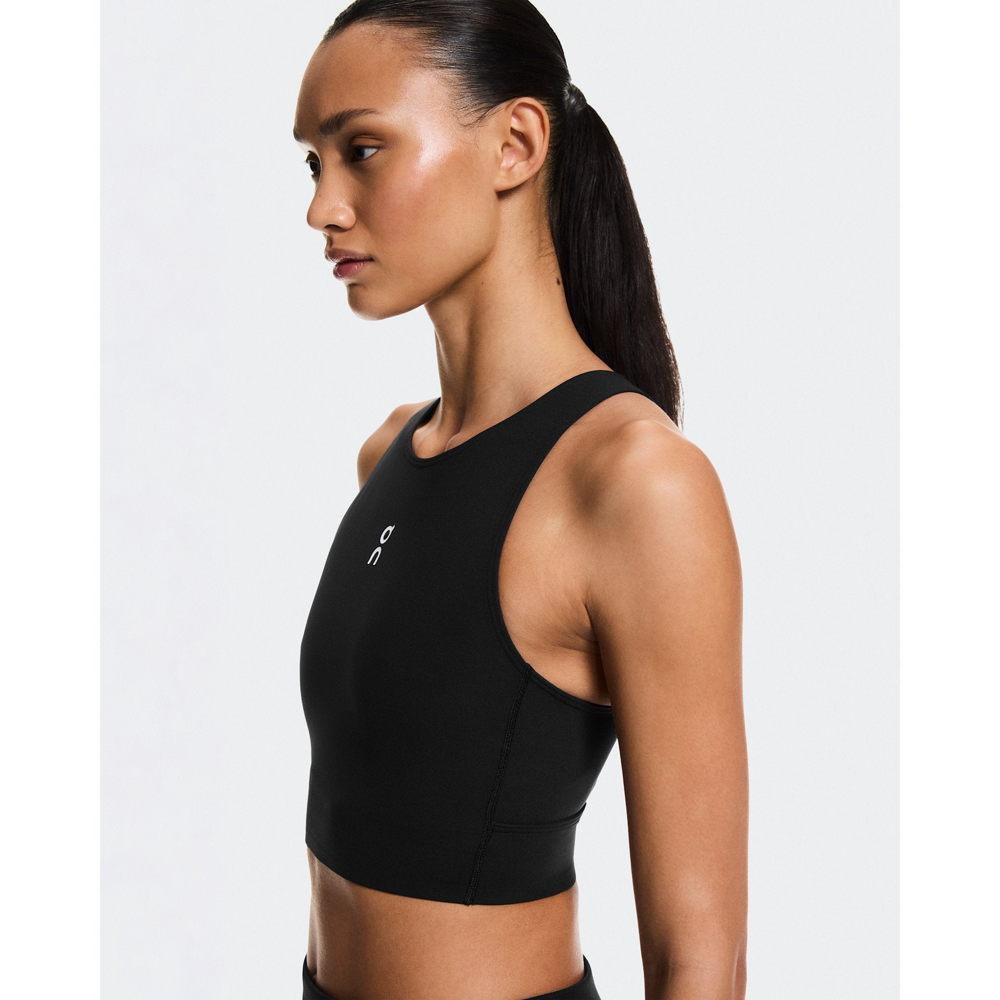 On Court Crop Top Black