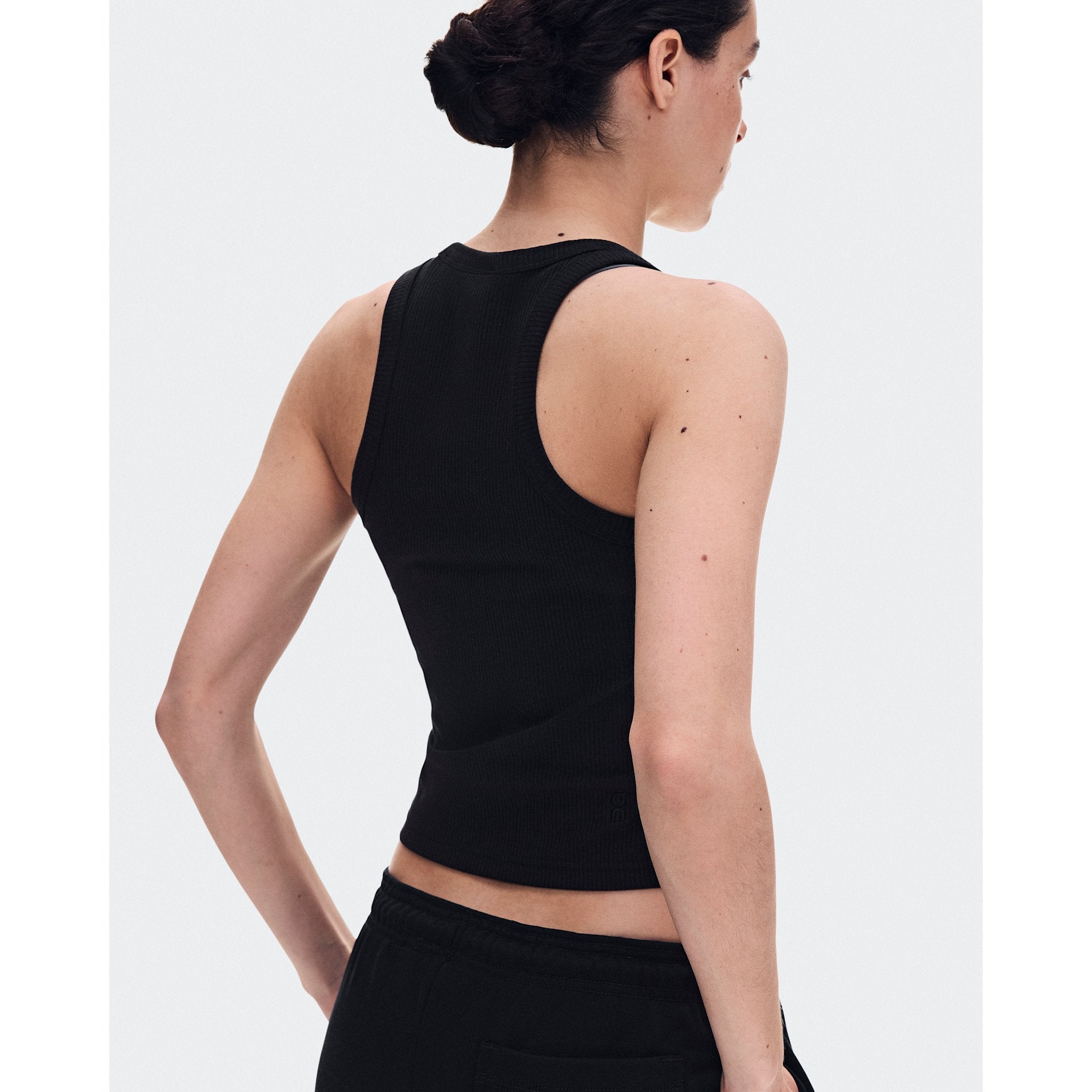 On All-Day Ribbed Tank Black