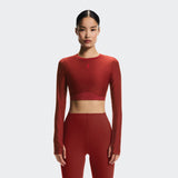 On Train Long Sleeve Crop Year of the Horse Sienna