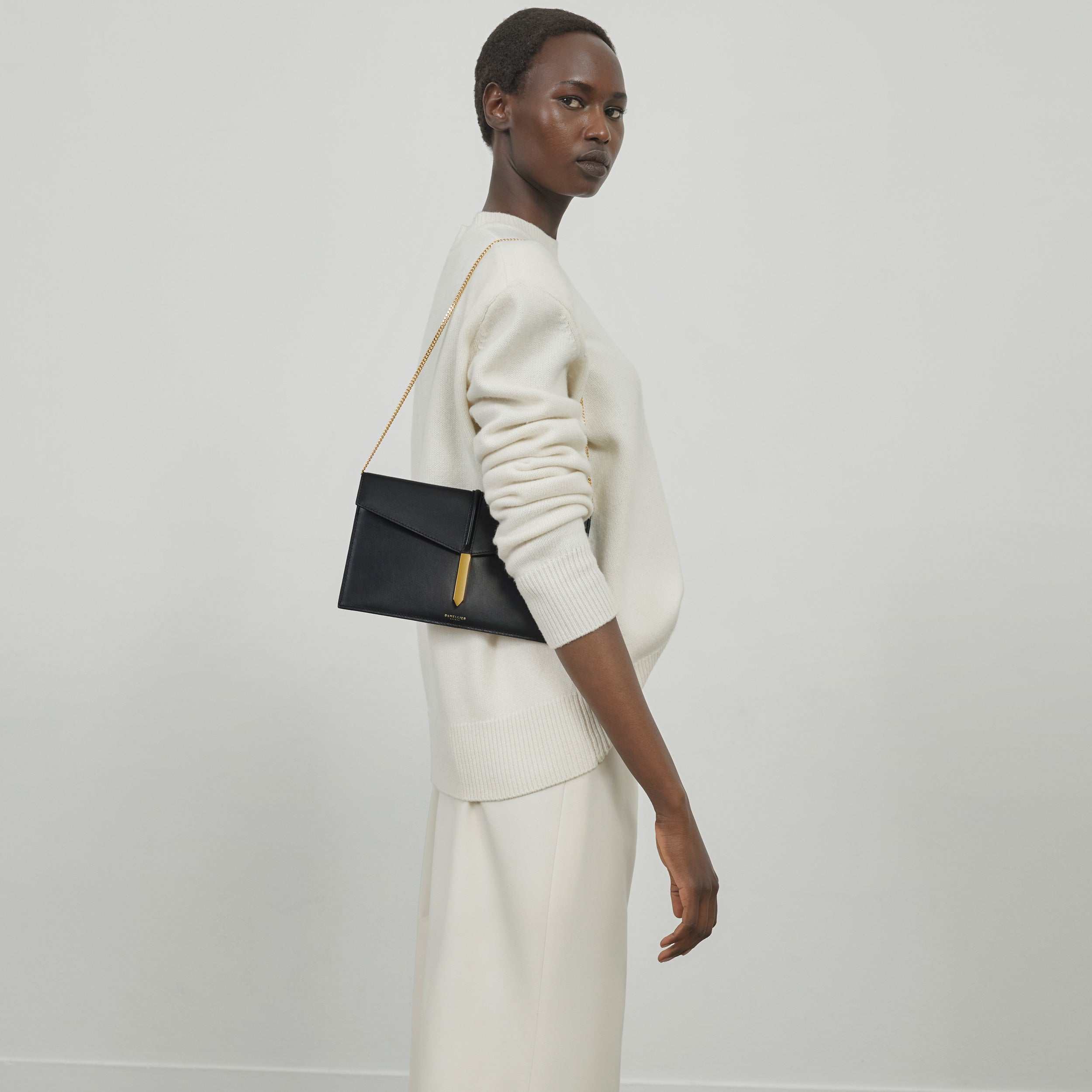 DeMellier The Tokyo Clutch burgundy smooth