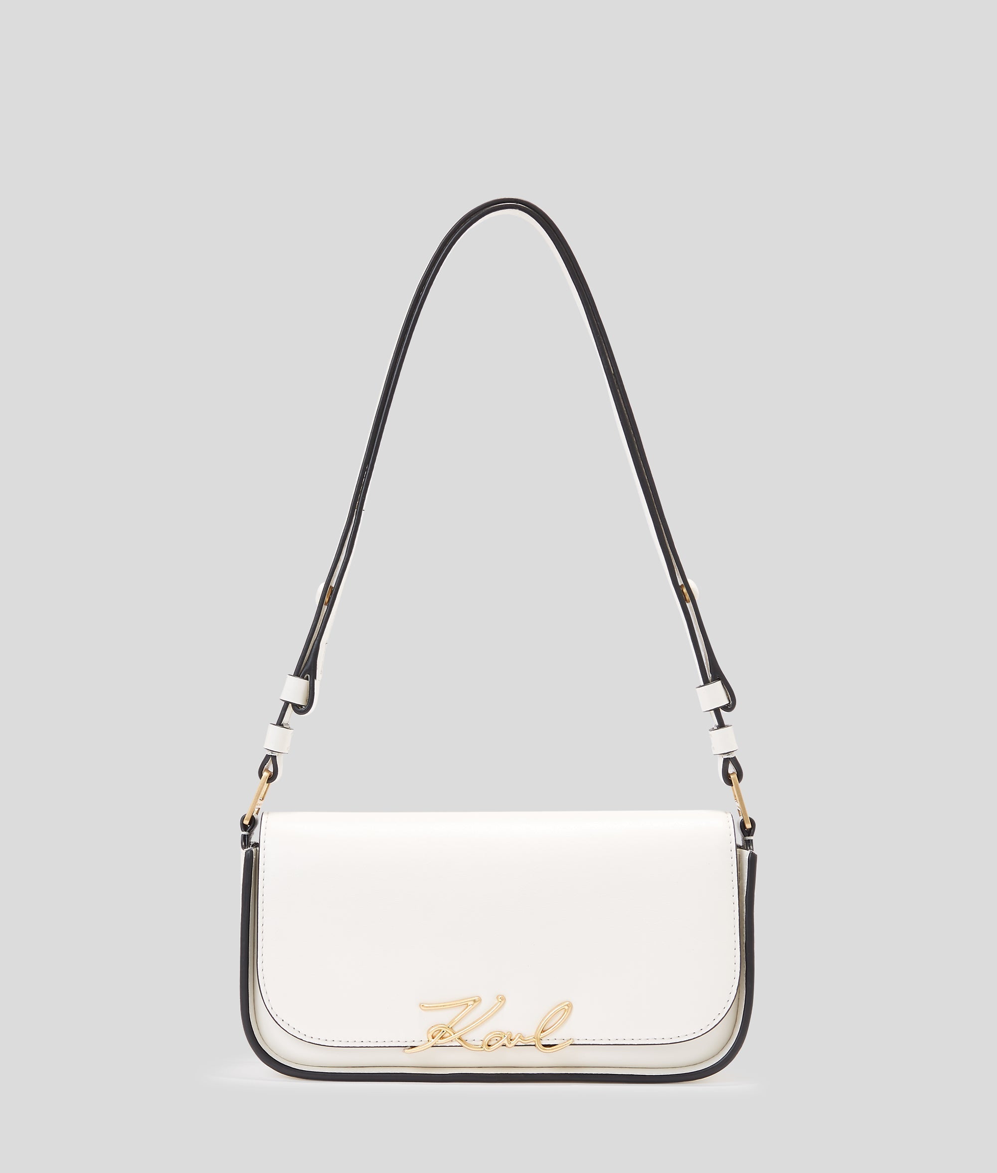 KarlLagerfeld Ksignature Two-Way Crossbody Bag Off White