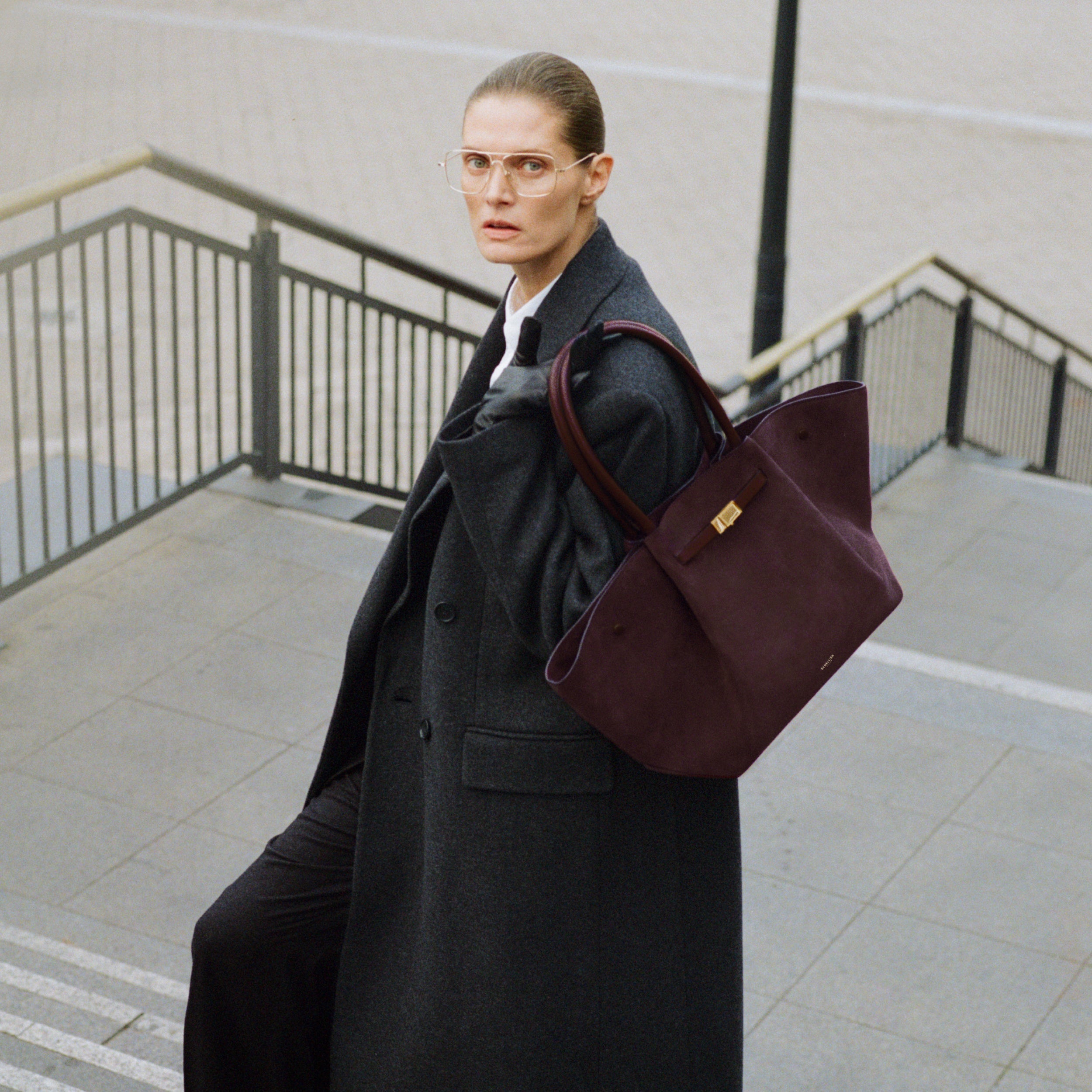 DeMellier The New York burgundy suede & burgundy smooth