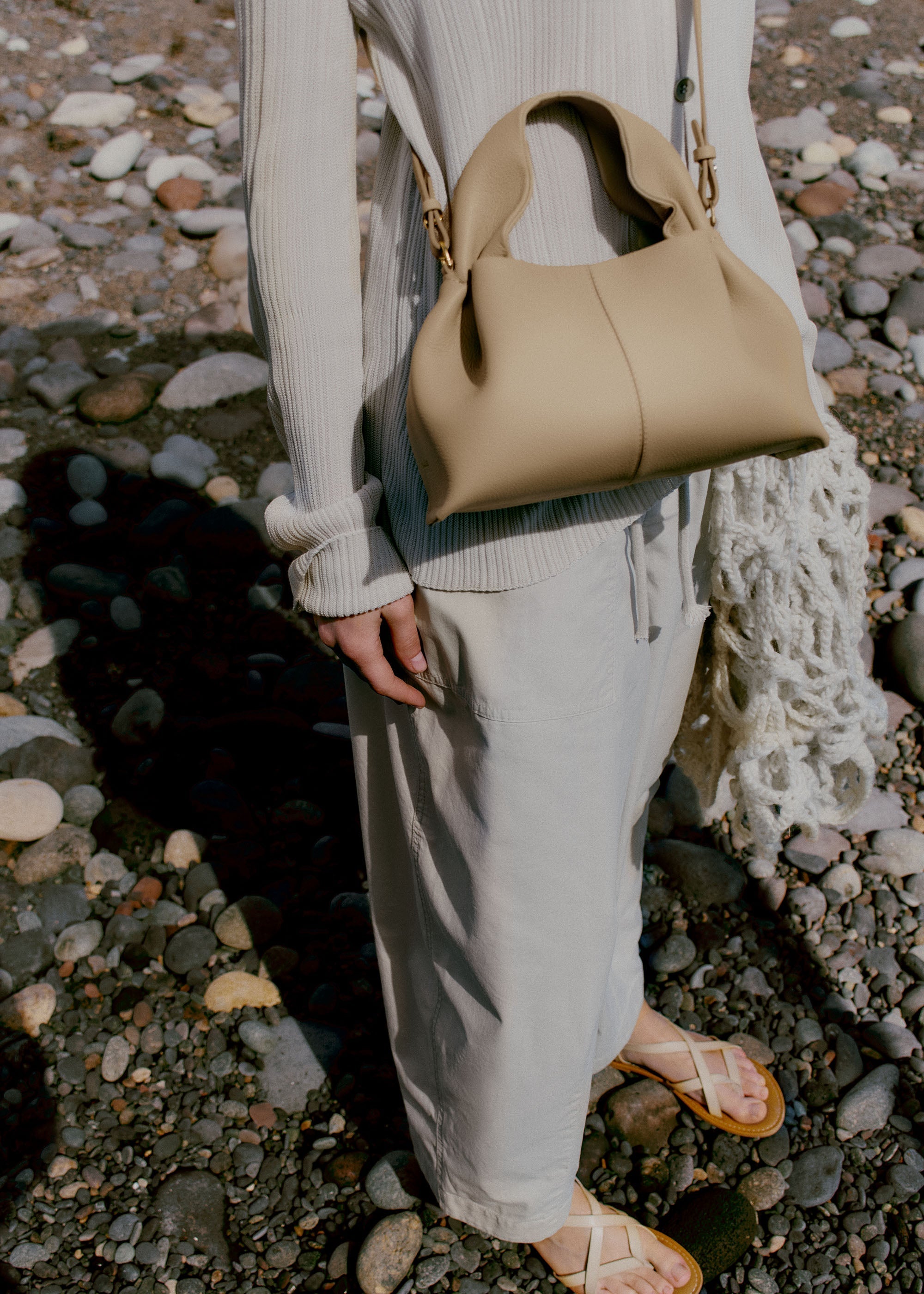 Polene Numero Neuf Mini Textured Sand