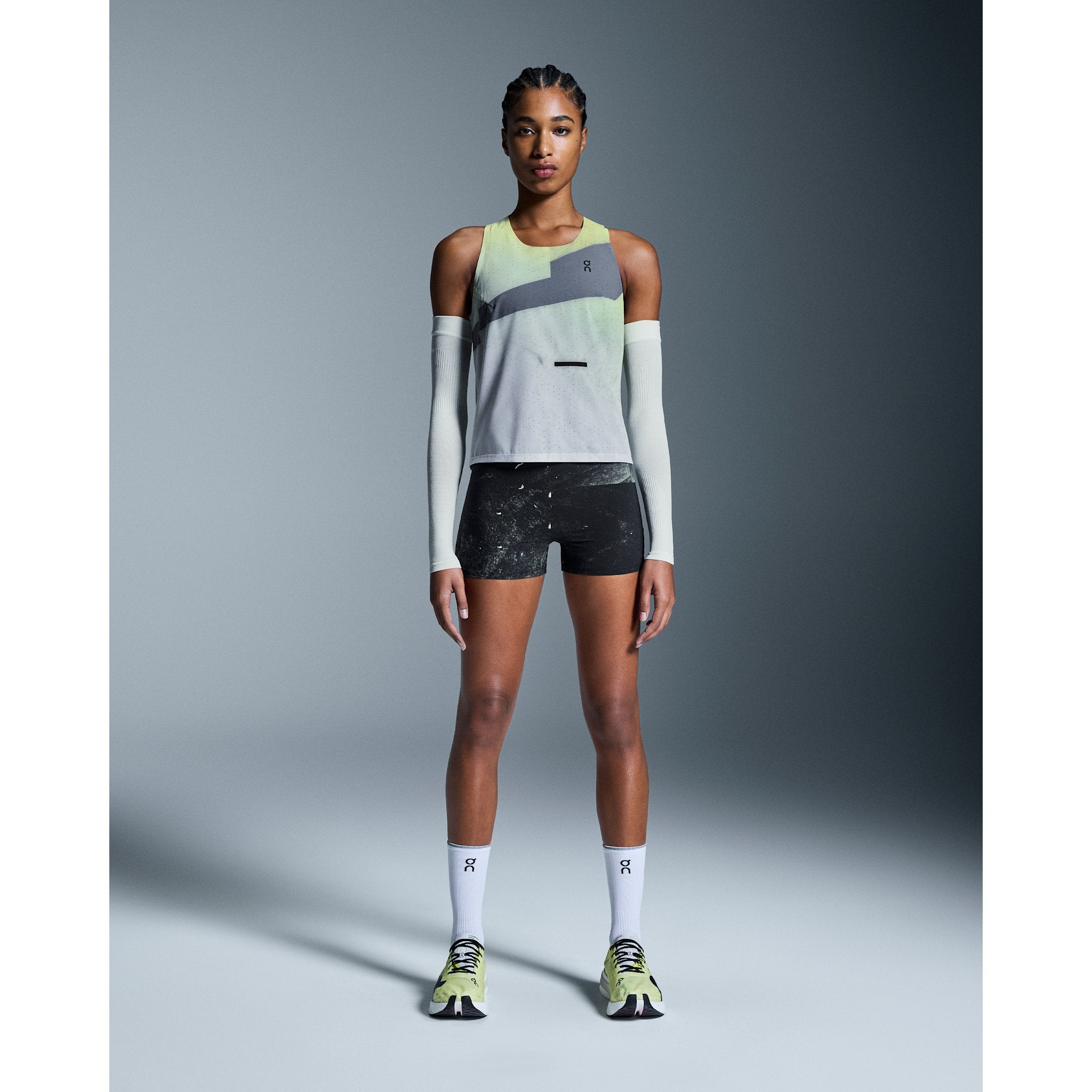 On Race Singlet Limelight | Glacier