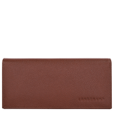 Longchamp Le Foulonné Long continental wallet Coffee