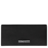 Longchamp Le Roseau Long continental wallet Black