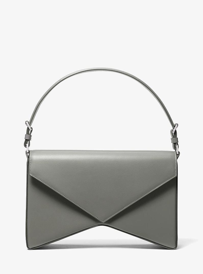 Michael Kors Manhatta Large Leather Bag Pewter
