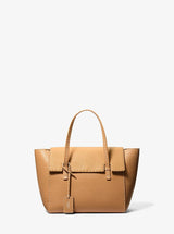 Michael Kors Sophia Hand-Stitched Pebbled Leather Satchel Peanut
