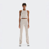 On All-Day Ribbed Pants Desert | White