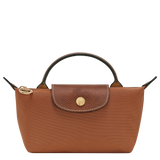 Longchamp Le Pliage Original Pouch with handle Cognac
