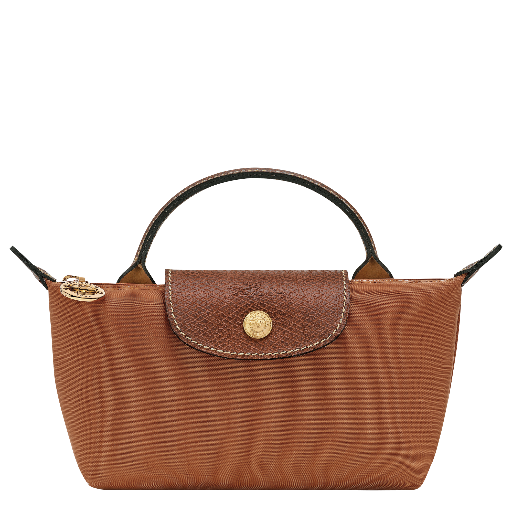 Longchamp Le Pliage Original Pouch with handle Cognac