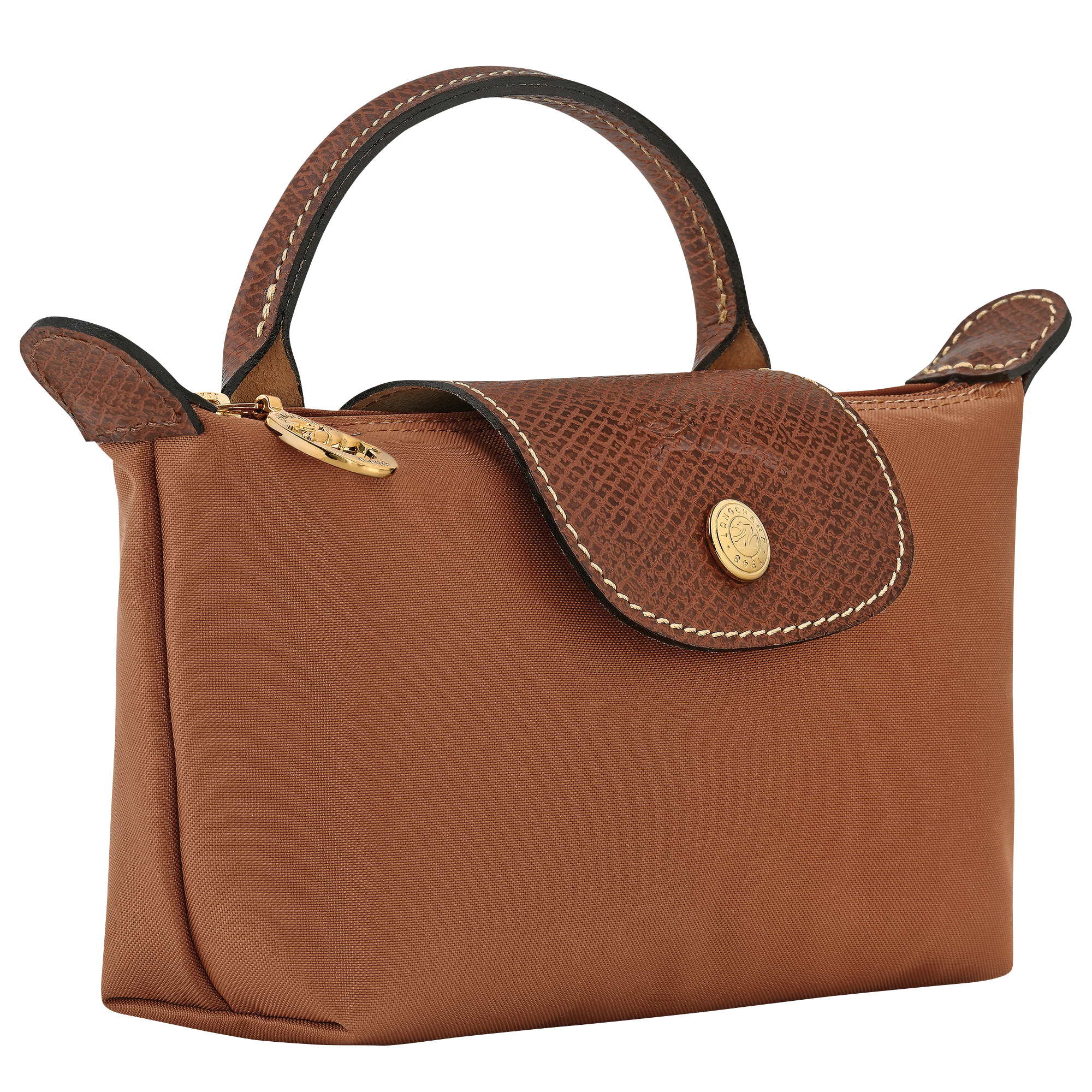 Longchamp Le Pliage Original Pouch with handle Cognac