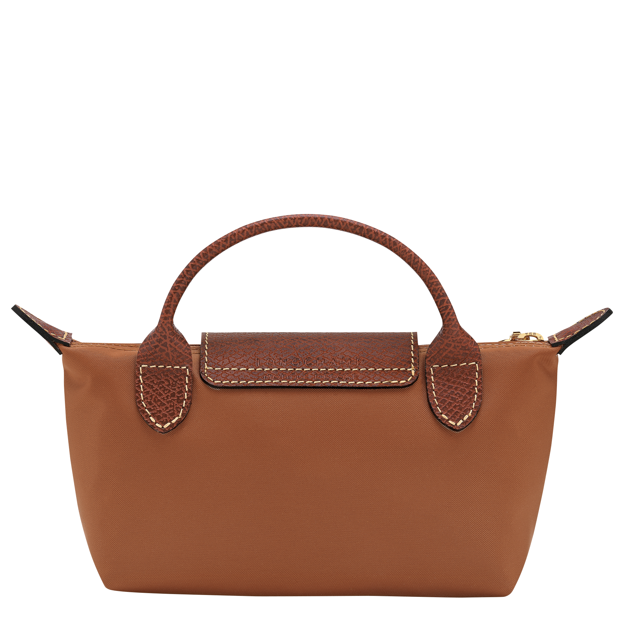 Longchamp Le Pliage Original Pouch with handle Cognac