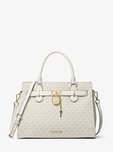 Michael Kors Hamilton Medium Logo Satchel Lt Crm Multi