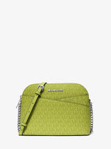 Michael Kors Jet Set Travel Medium Logo Dome Crossbody Bag Lime