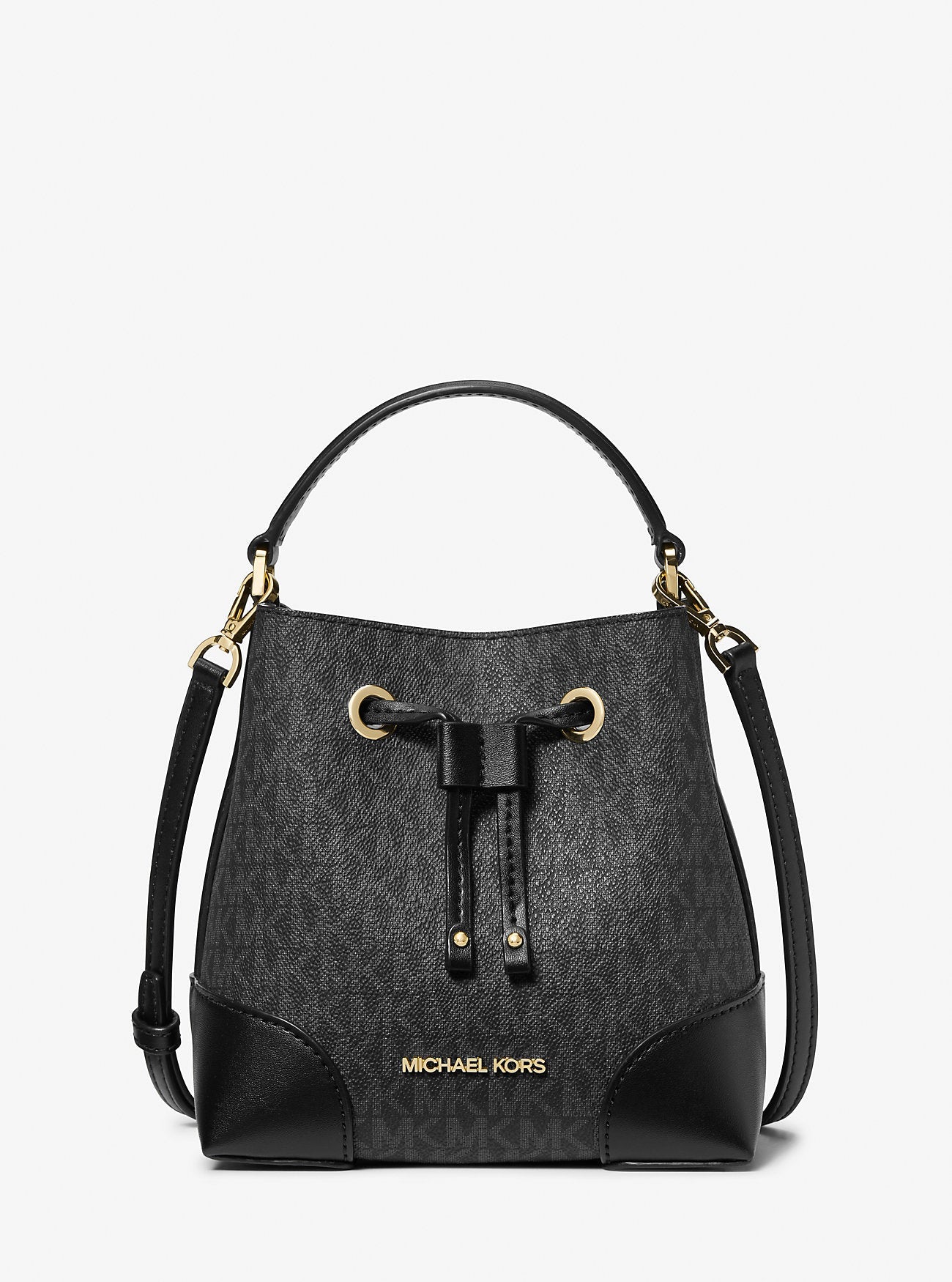 Michael Kors Mercer Small Logo Bucket Bag Black