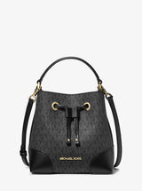 Michael Kors Mercer Small Logo Bucket Bag Black