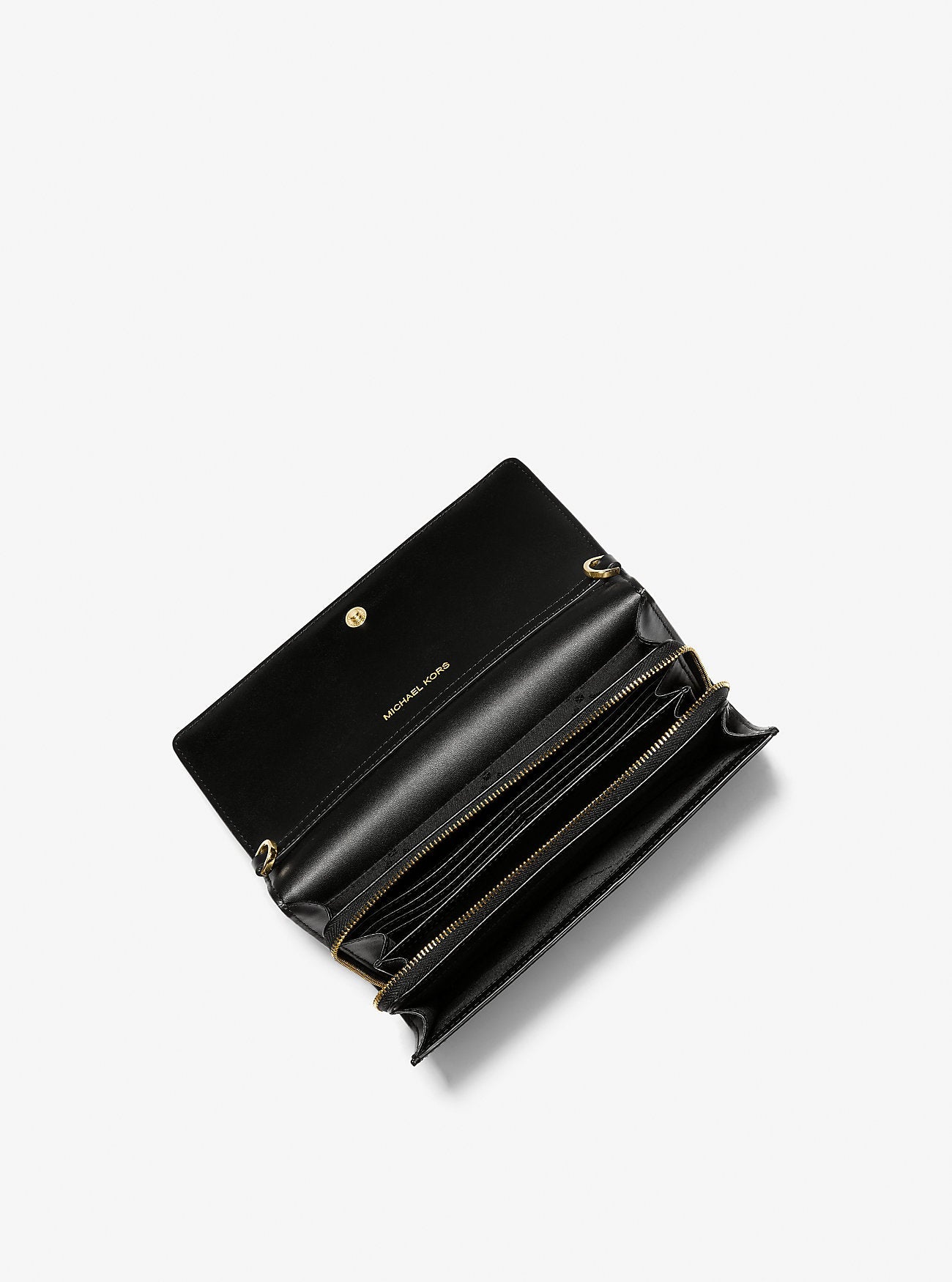 Michael Kors Jet Set Large Leather Crossbody Bag Black