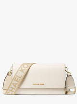 Michael Kors Jet Set Large Leather Crossbody Bag Lt Cream