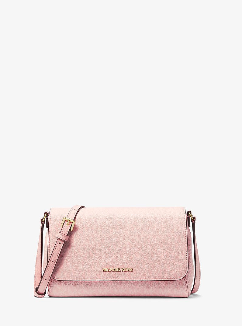 Michael Kors Medium Logo Convertible Crossbody Bag Lt Powder Blush