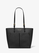 Michael Kors Jet Set Medium Logo Pocket Tote Bag Black