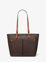 Michael Kors Jet Set Medium Logo Pocket Tote Bag Brown