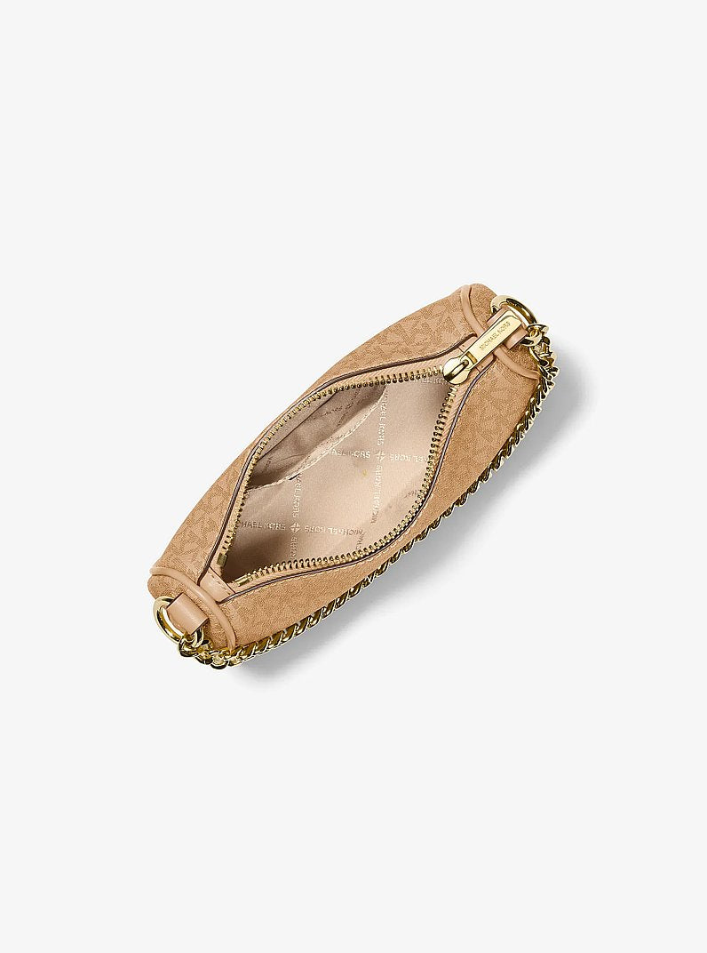 Michael Kors Carmela Small Signature Logo Convertible Crossbody Bag Camel
