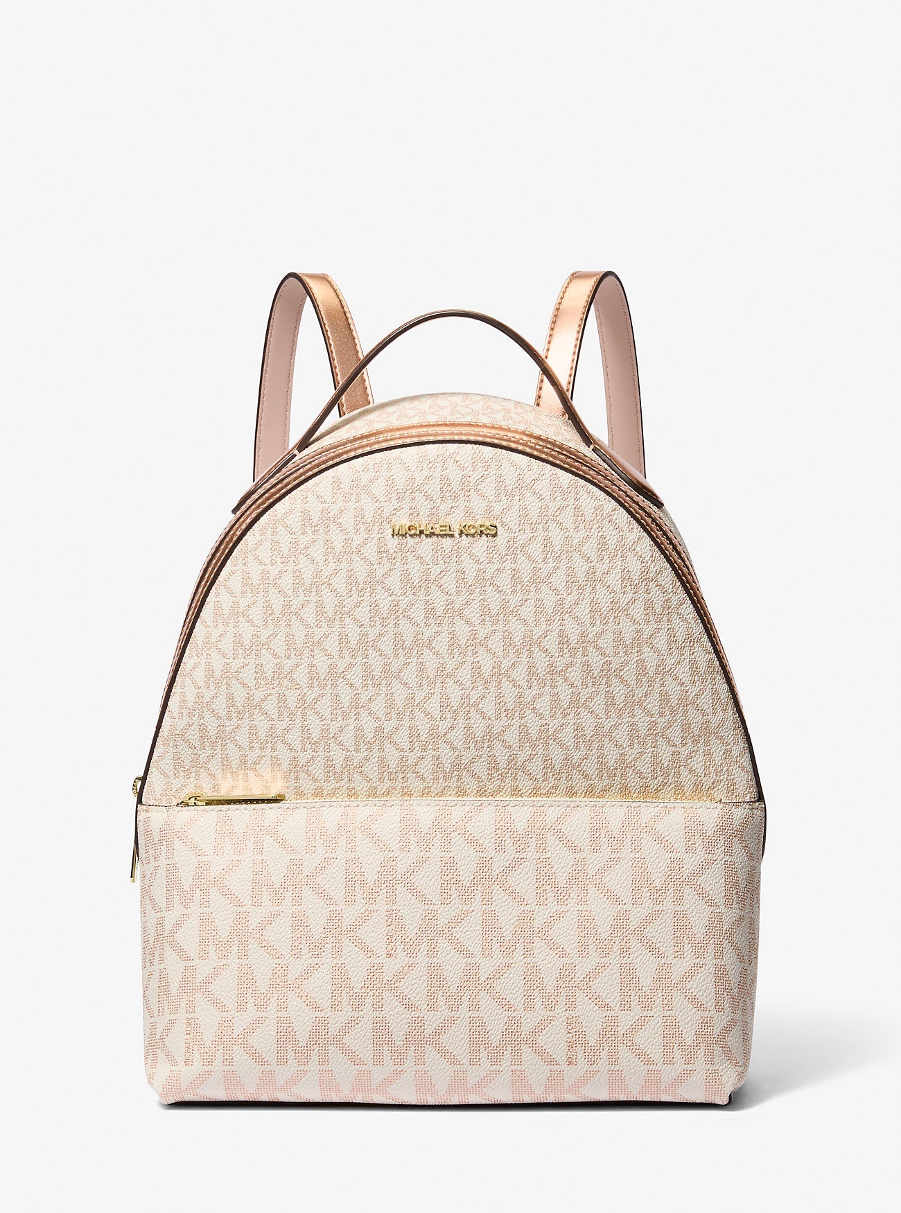 Sheila Medium Two-Tone Signature Logo Backpack Rose Gold Rose Gold