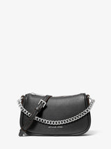 Michael Kors Carmela Small Pebbled Leather Crossbody Bag Black