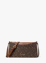 Michael Kors Arden Medium Printed Signature Logo Crossbody Bag Brown