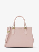 Michael Kors Marilyn Medium Saffiano Leather Satchel Powder Blush