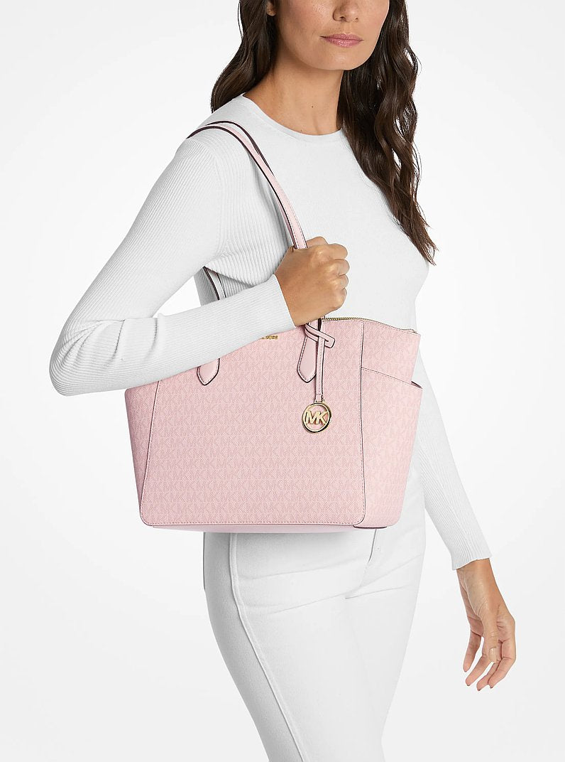 Michael Kors Marilyn Medium Signature Logo Tote Bag Pwd Blsh Mlt